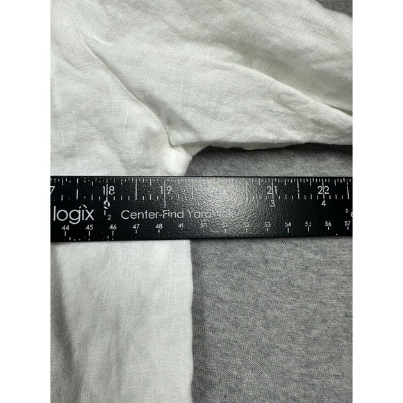 Garnet Hill 100% Linen Top Womens Size 10 Lagenlook‎  Embroidered V Neck - Picture 5 of 7